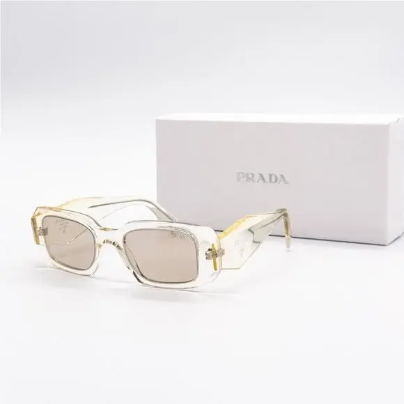 Prada PR17WS 19X30N Square Yellow Women Sunglasses Prada Spr 17W 19X30N
