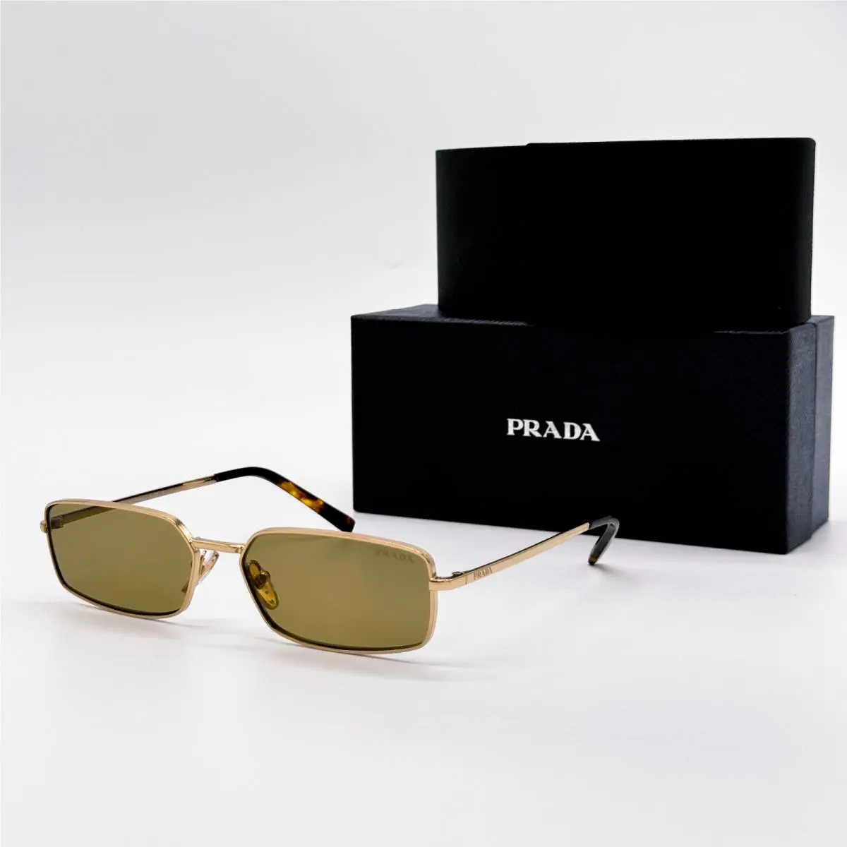 Prada Spr A60 5AK70G Gold Green PRA60S 5AK70G Square Women Prada Sunglasses
