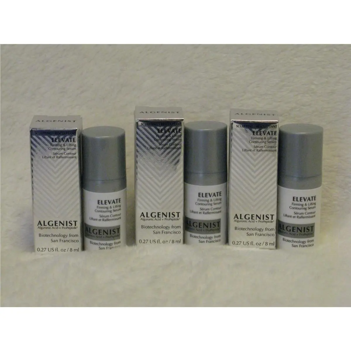 Elevate Firming Lifting Contouring Serum Lot of 3 .27oz Travel Sz by Algenist