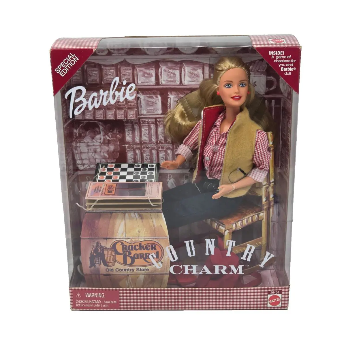 2000 Country Charm Cracker Barrel Restaurant Barbie Doll 26464 Box
