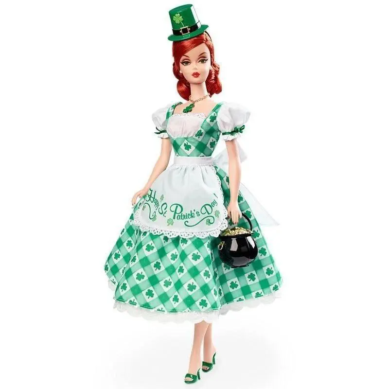 Barbie Shamrock Celebration Holiday Hostess Irish Fashion Doll CGK93 Shipper
