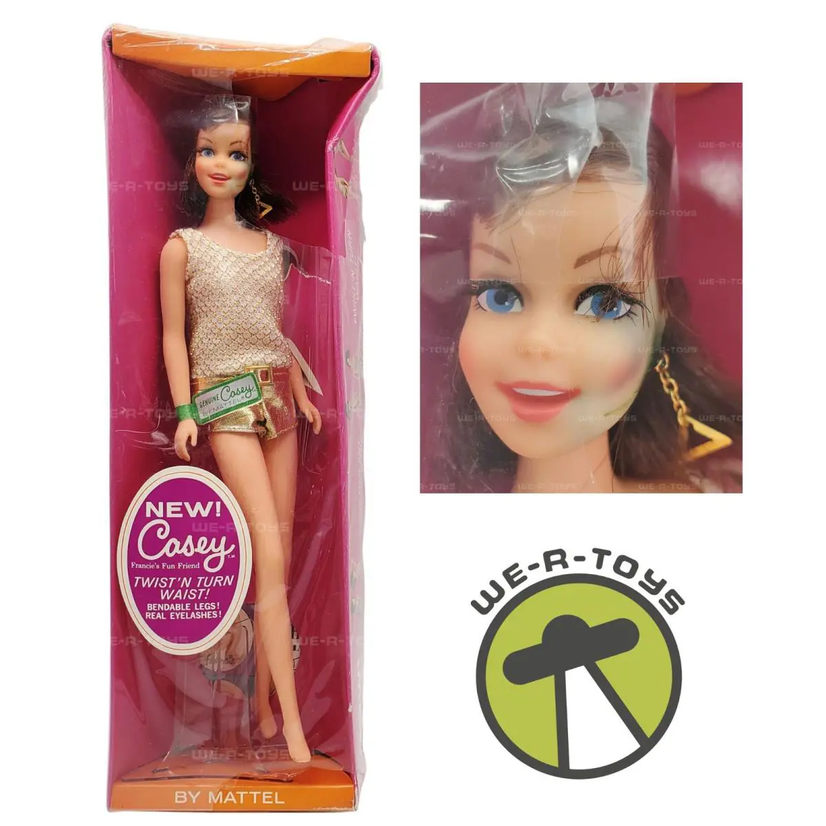 Vintage 1966 Tnt Casey Doll Francie`s Fun Friend Mattel No. 1180