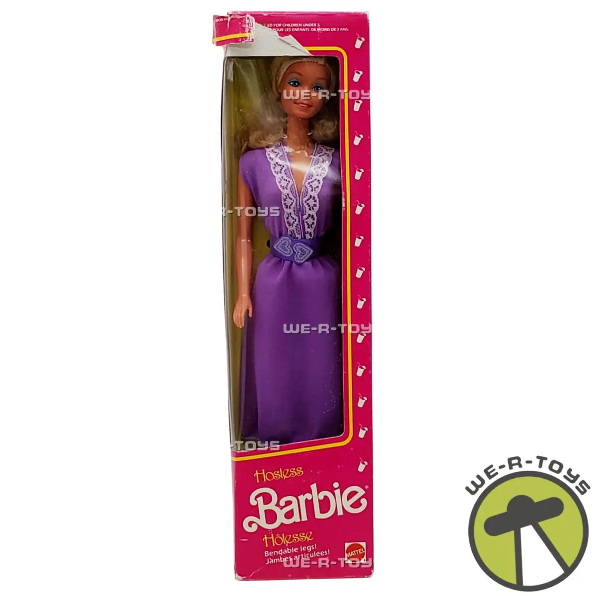 Barbie Purple Fashion Hostess Canada Release 1986 Vintage Mattel 3077