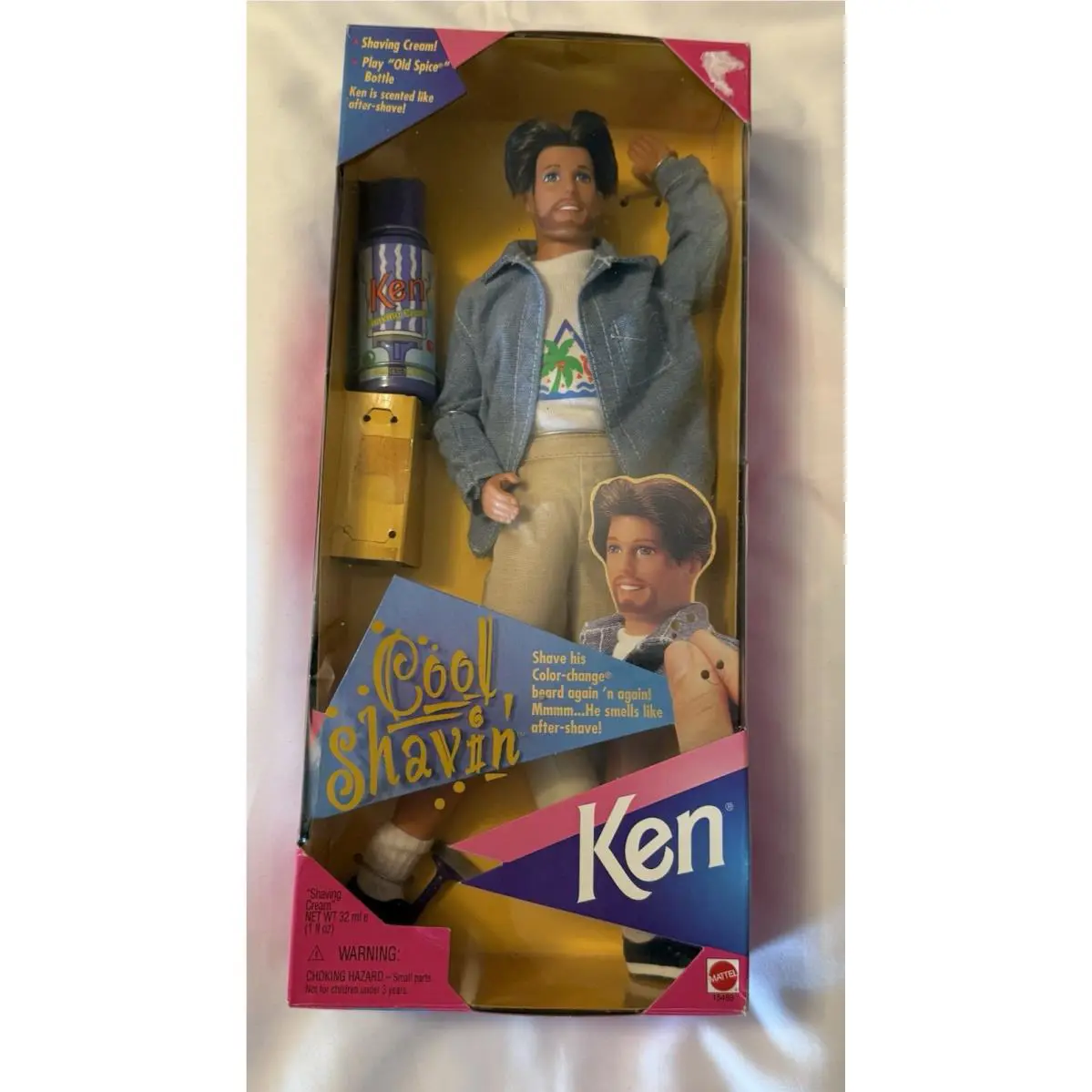 Cool Shavin` Ken Doll W Color Change Beard 1996 -vtg