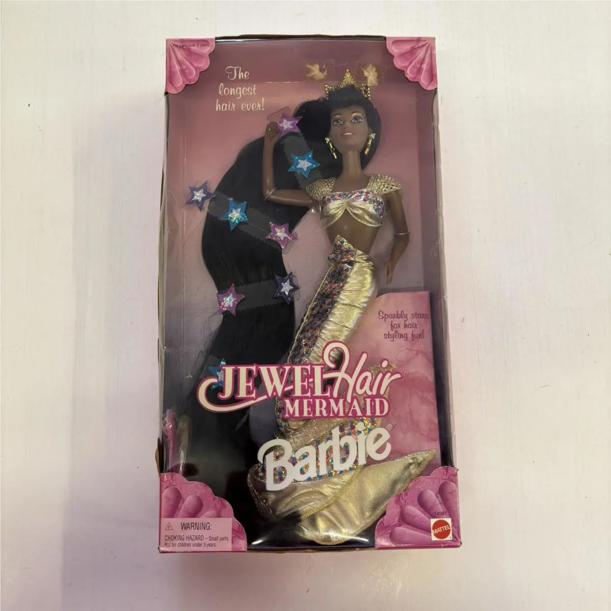 Jewel Hair Mermaid Barbie Christie African American Doll 1995 Gold Vintage