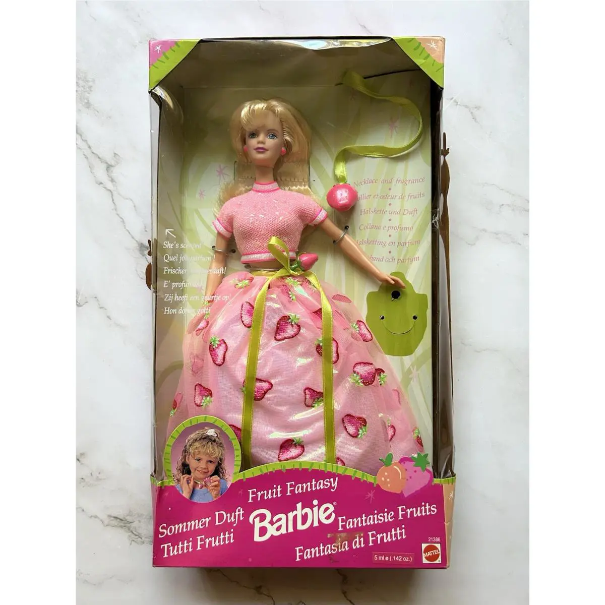 Vintage Mattel 1998 Fruit Fantasy Strawberry Barbie Doll