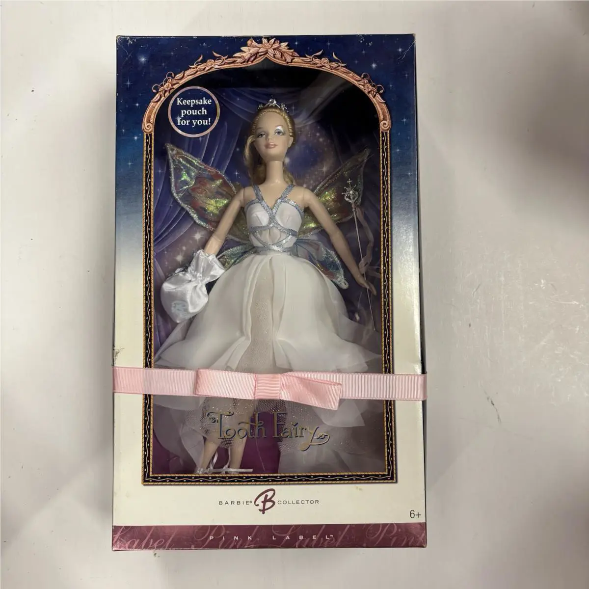 Tooth Fairy Barbie Doll Pink Label Collector 2006 Mattel K7942 Keepsake Pouch