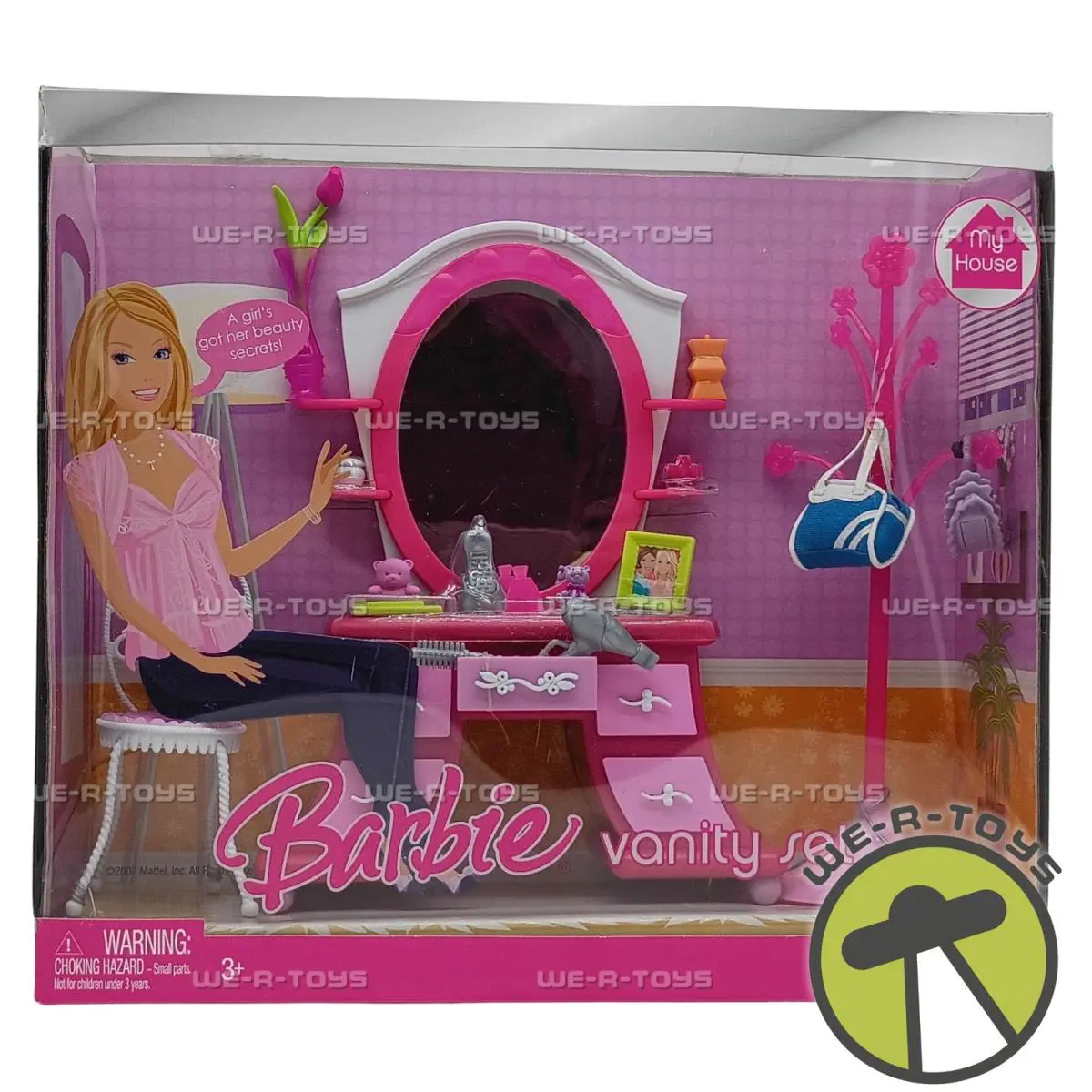 Barbie Vanity Set My House Doll Playset 2007 Mattel M4246 Nrfb
