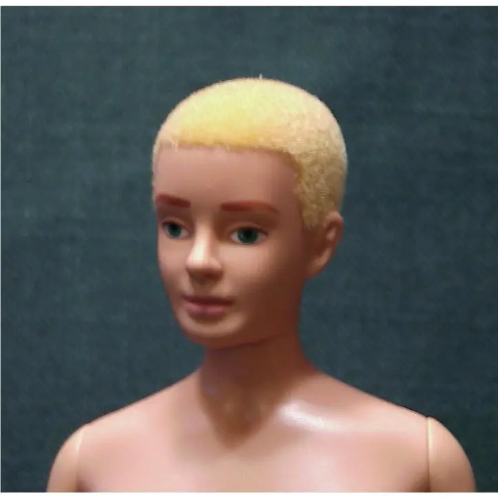 Wow Blonde Flocked Hair Boyfriend Ken Vintage Barbie Reproduction