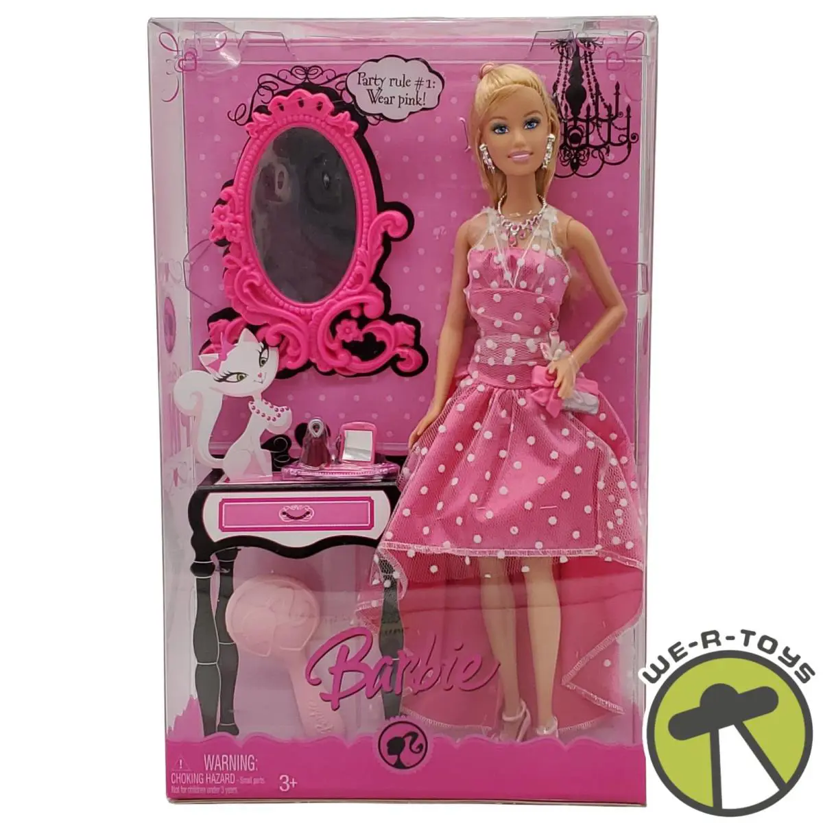Barbie Color Your World Pink Party Dress Doll 2008 Mattel N6180