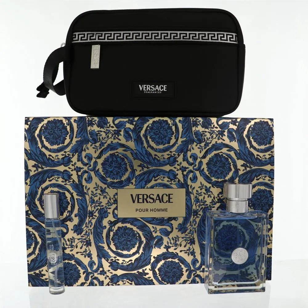 Versace Pour Homme by Versace Gift Set For Men 2 Piece Set For Men: 3.4 Oz Eau