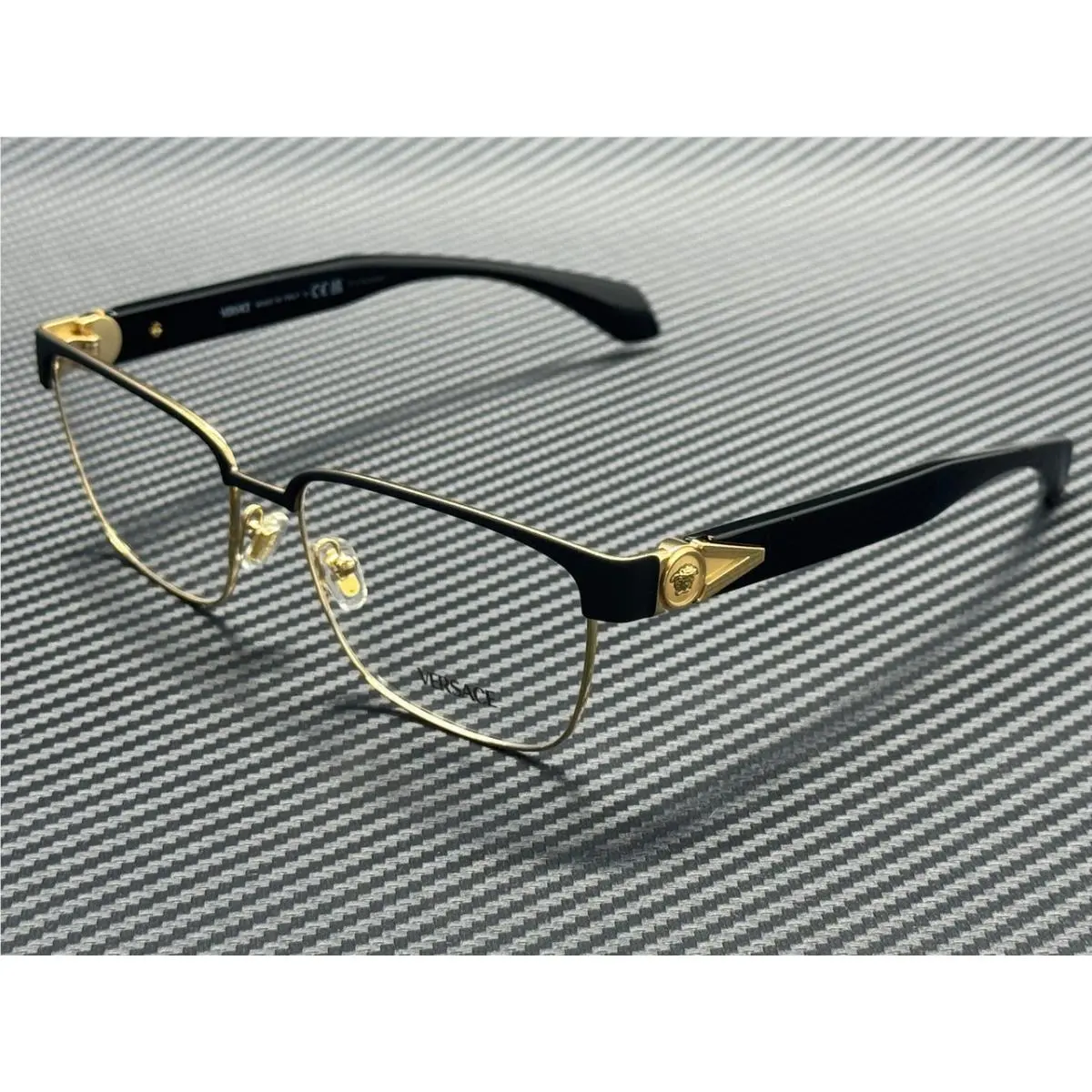 Versace VE1306 1436 Black Gold Men`s 57 mm Eyeglasses