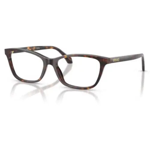 Versace VE3375 108 Eyeglasses Women`s Dark Havana Full Rim Cat Eye 52mm