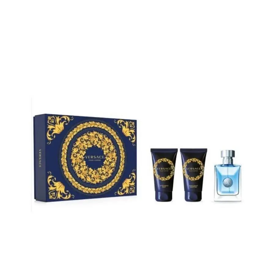 Versace Pour Homme Set: Edt 1.7 Oz + SG 1.7 Oz + Asb 1.7 Oz