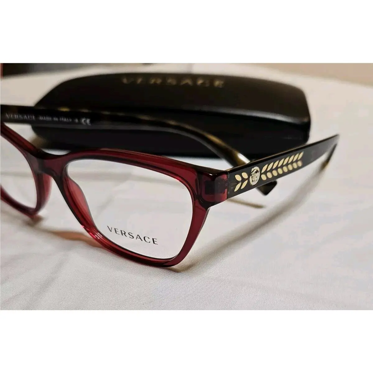 Versace Mod. 3265 388 Red/gold Designer Eyeglasses Frames Glasses 54-16-140