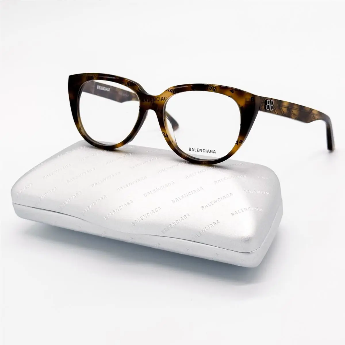Balenciaga Eyeglasses BB0131O 008 Round Oval Havana Women Eyewear Balenciaga
