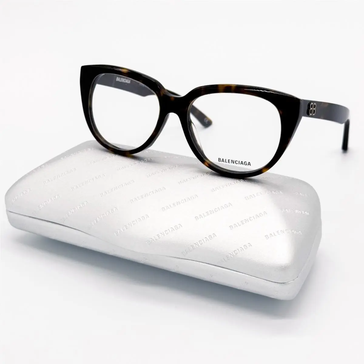 Balenciaga Eyeglasses BB0131O 005 Round Oval Dark Havana Women Eyewear Balen