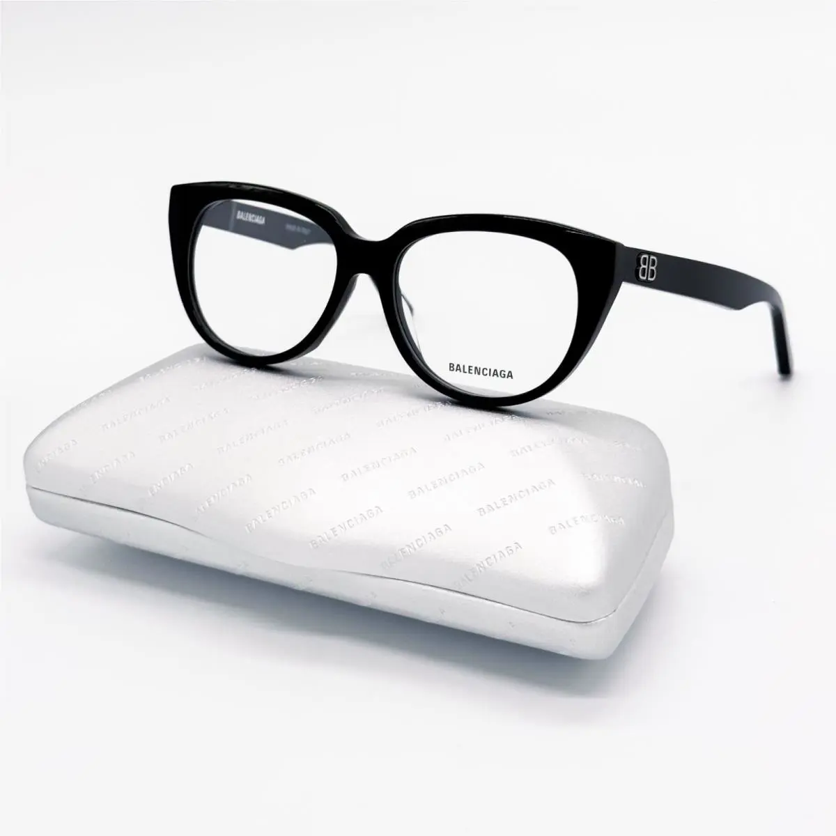 Balenciaga Eyeglasses BB0131O 001 Round Oval Black Women Eyewear Balenciaga