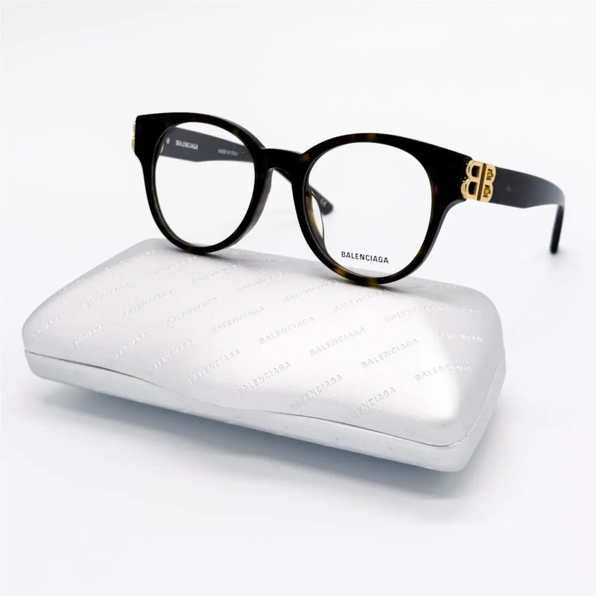 Balenciaga Eyeglasses BB0173O 002 Round Havana Women Eyewear Balenciaga
