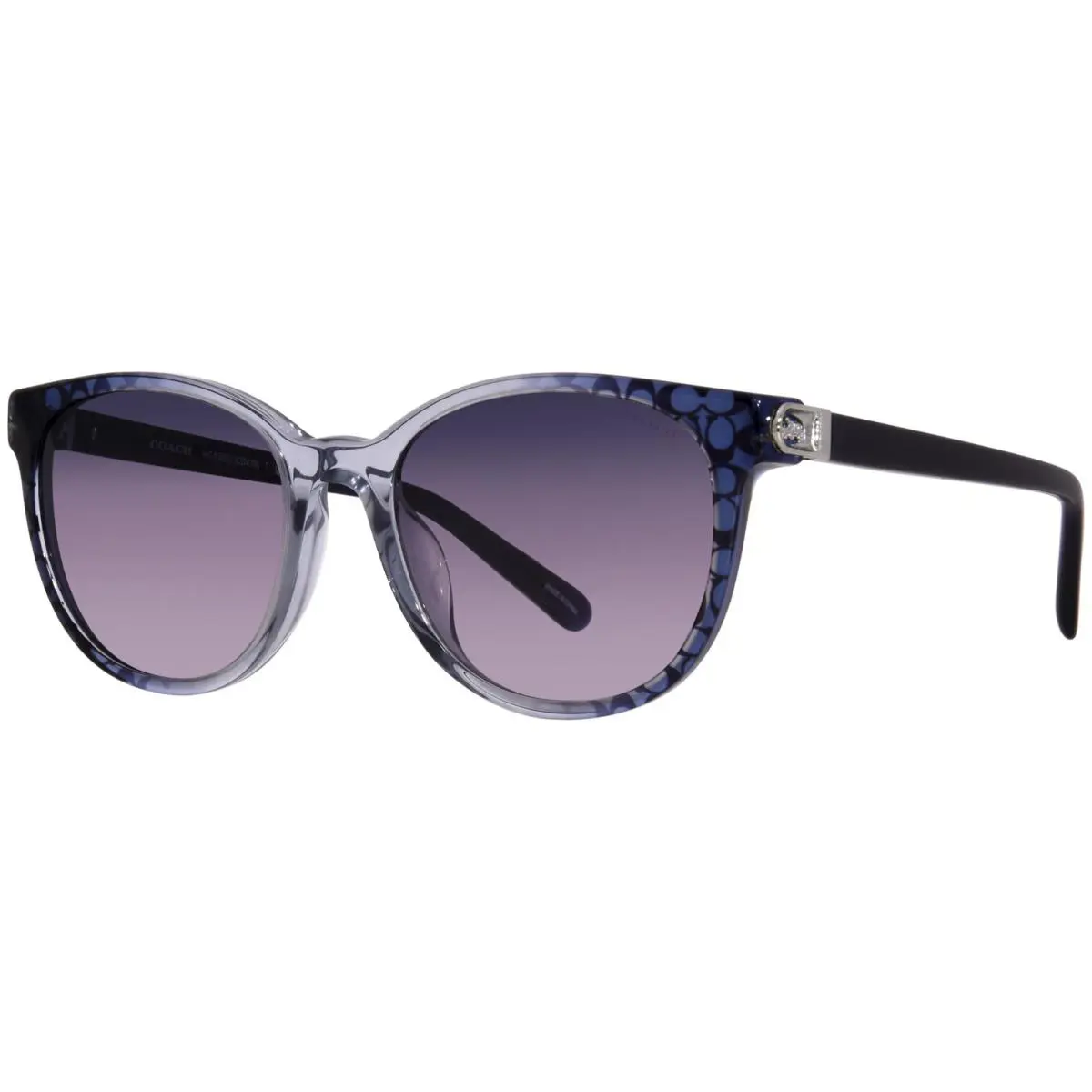 Coach CD478 HC8350U 57088H Sunglasses Women`s Blue/signature C/purple Grad. 54mm