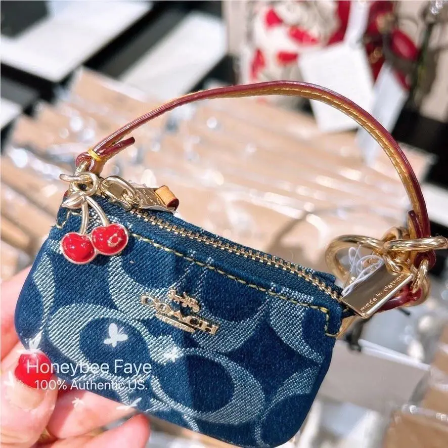 Coach Mini Nolita Bag Charm In Signature Denim CZ085/CW542/CDB23