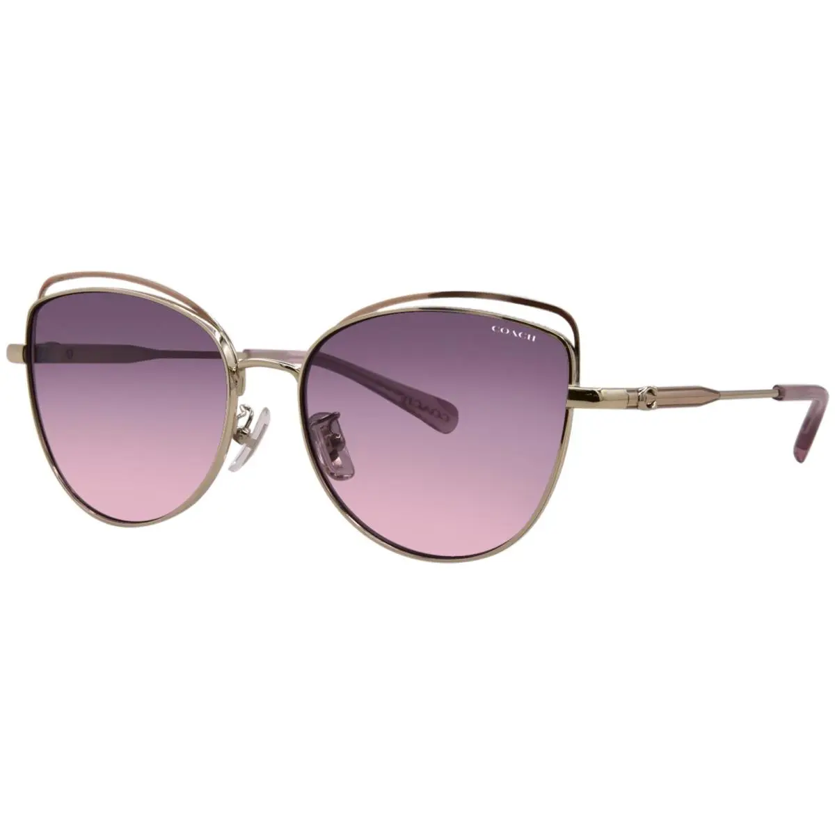 CR621 HC7162 900546 Sunglasses Women`s Gold/rose Gold/pink Gradient 57mm by Coach