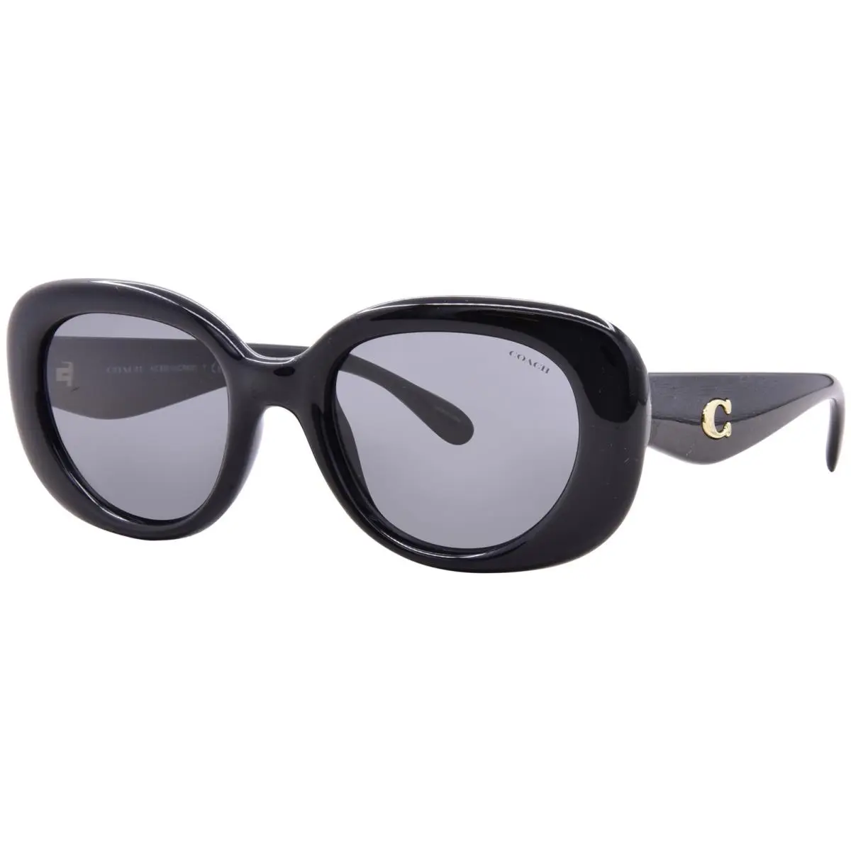 Coach CR609 HC8391U 500287 Sunglasses Women`s Black/grey Solid 53-21-140