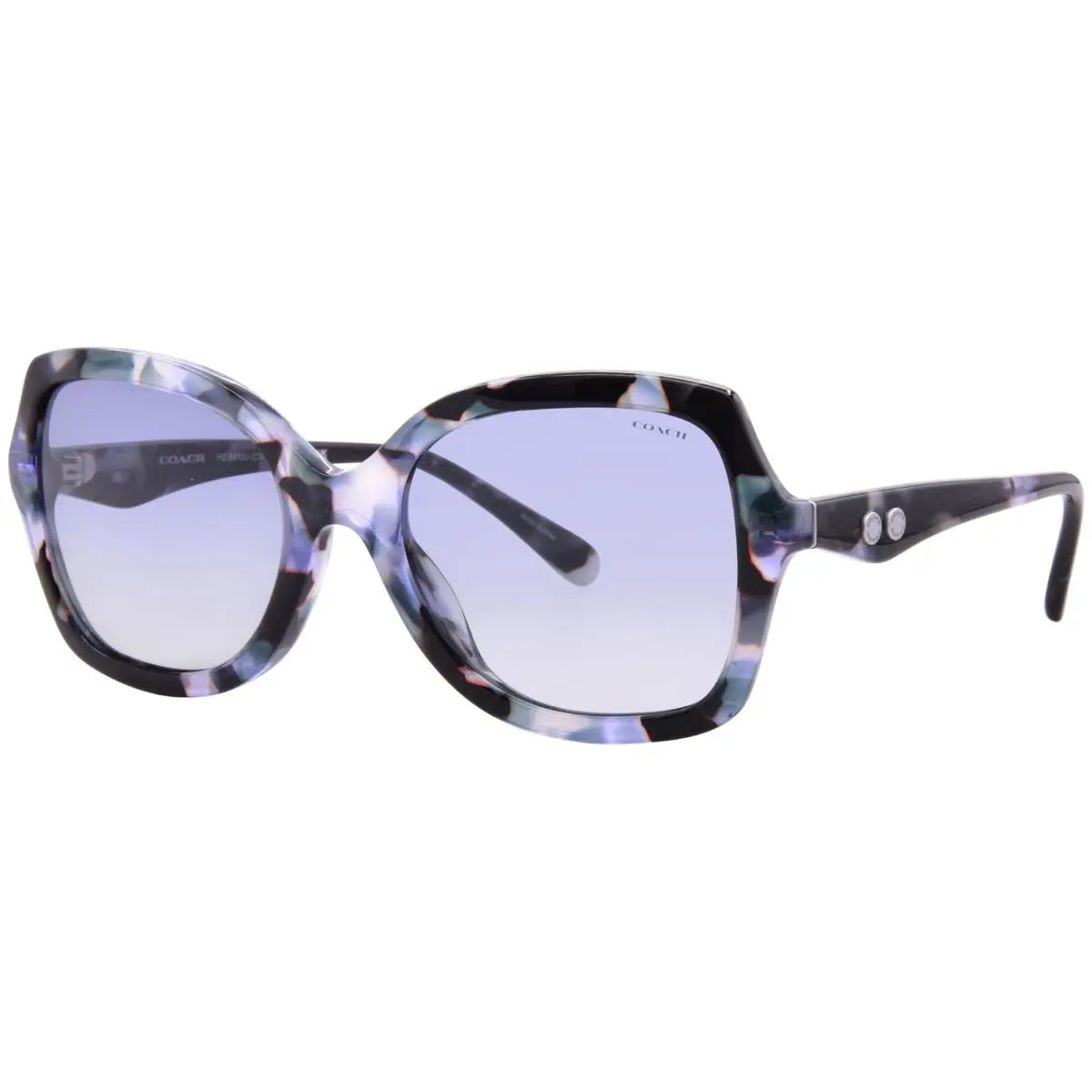 Coach CW225 HC8410U 584535 Sunglasses Women`s Blue/blue/purple Gradient 56mm