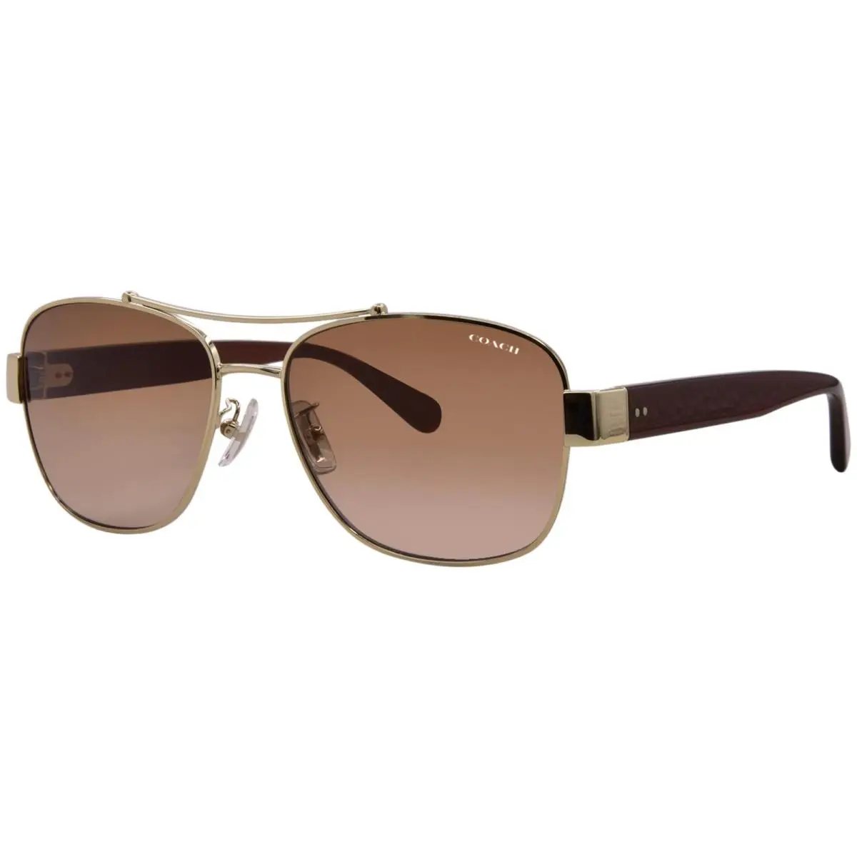 Coach CR617 HC7161 900513 Sunglasses Women`s Light Gold/brown Gradient 56mm