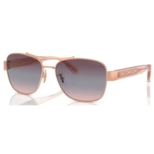 Coach CR617 HC7161 93310J Sunglasses Women`s Rose Gold/purple/blue Gradient 56mm