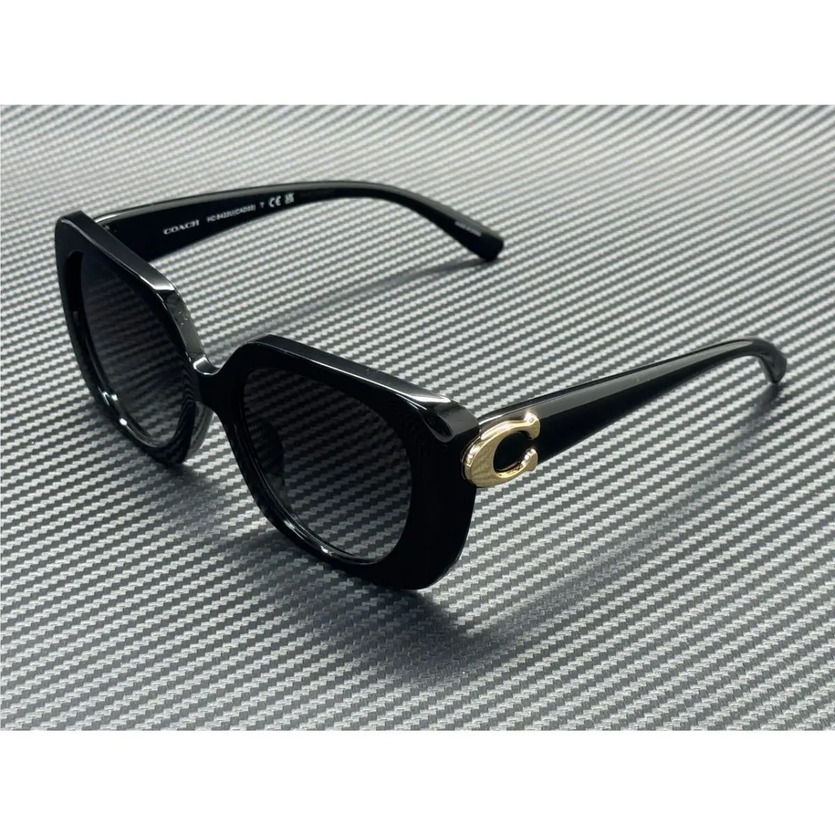 Coach HC8422U 50023C Black Grey Gradient Women`s 55 mm Sunglasses