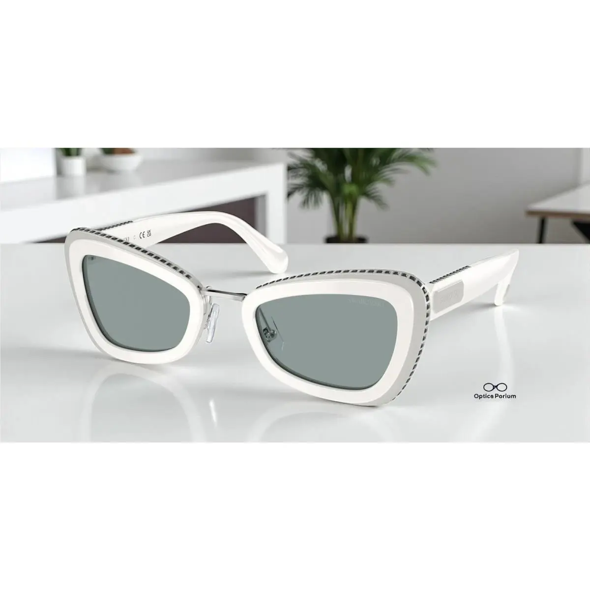 Swarovski SK6012 White Grey 52-24-140 Women Butterfly Sunglasses