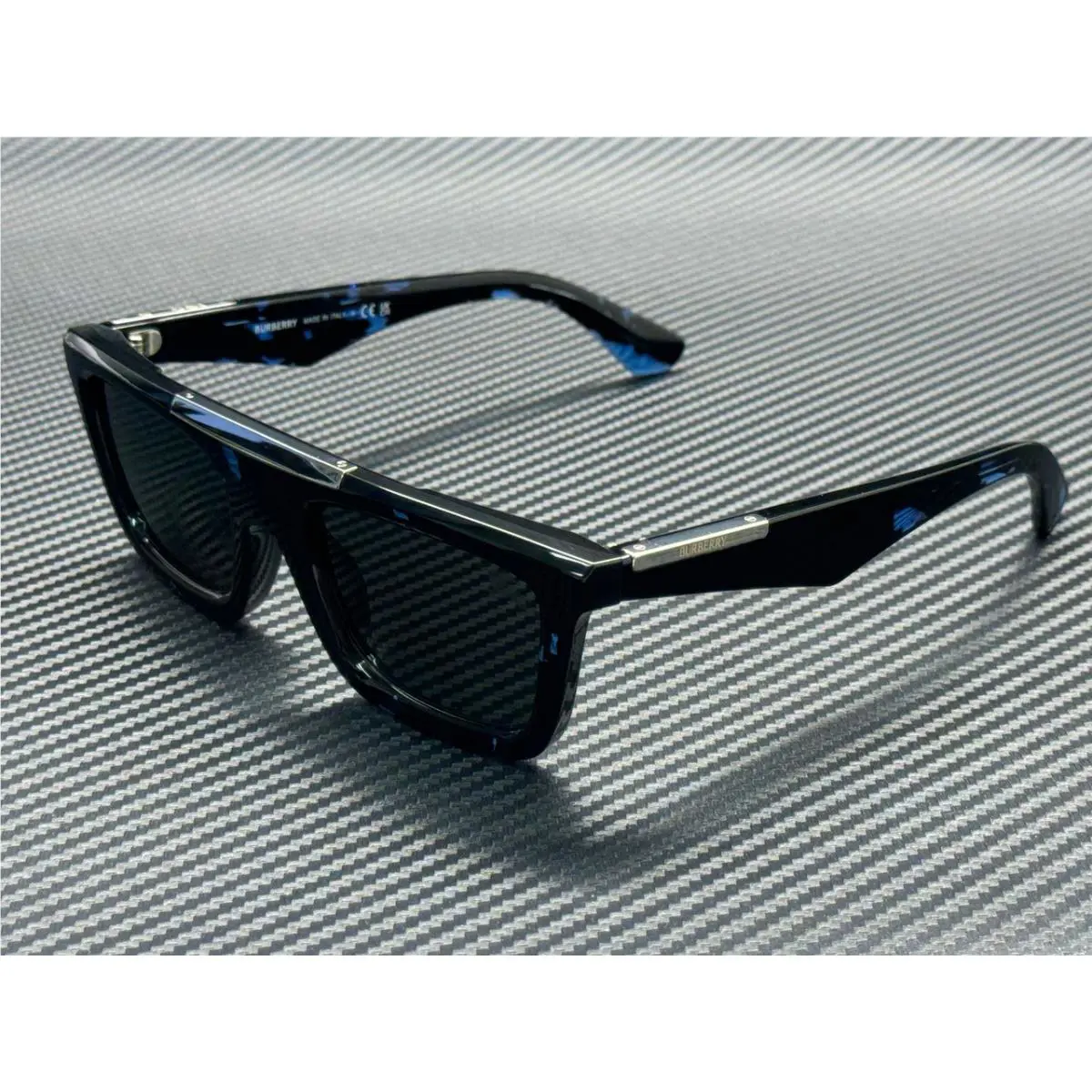 Burberry BE4451U 411187 Blue Havana Grey Men`s 54 mm Sunglasses