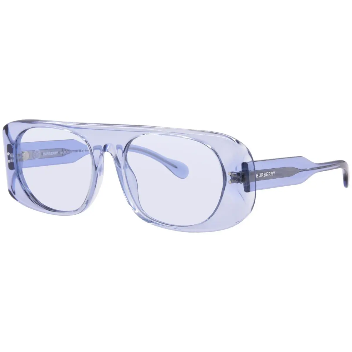 Burberry BE4322 388372 Sunglasses Women`s Transparent Blue/blue Square 57mm