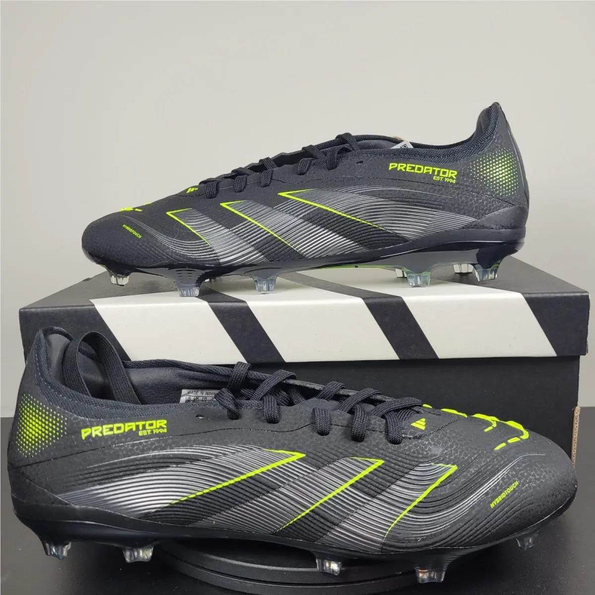 Adidas Predator Pro FT FG Football Shoes Black Lucid Lemon JS4072 Men`s Sz 10