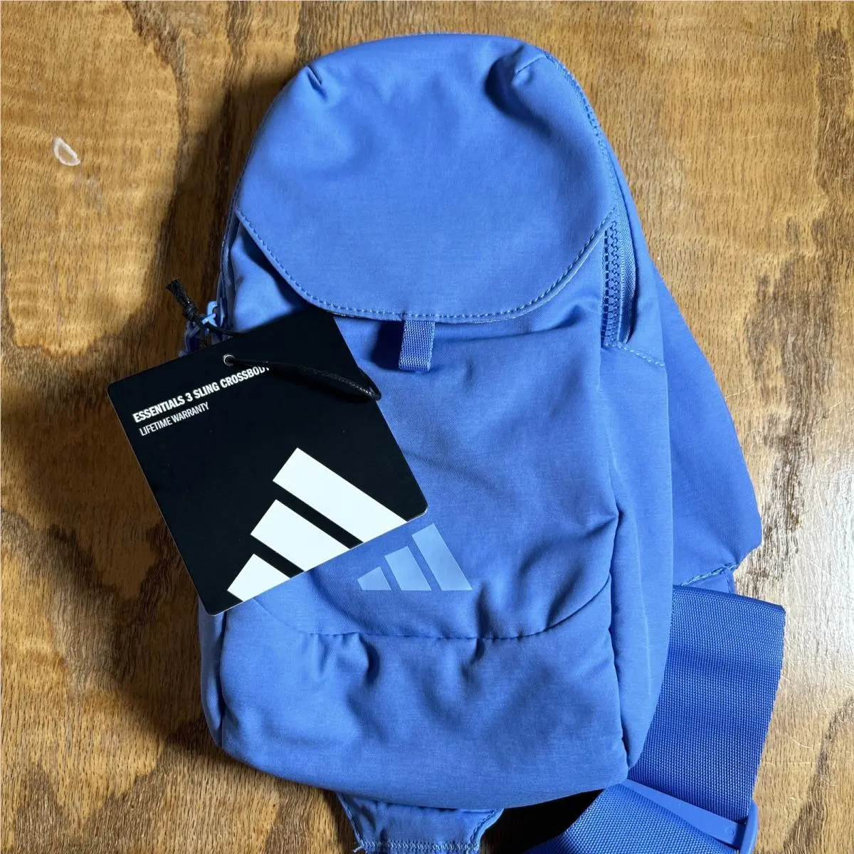 Adidas Unisex Essentials 3 Sling Adjustable Strap Crossbody Bag Blue Fusion Glow