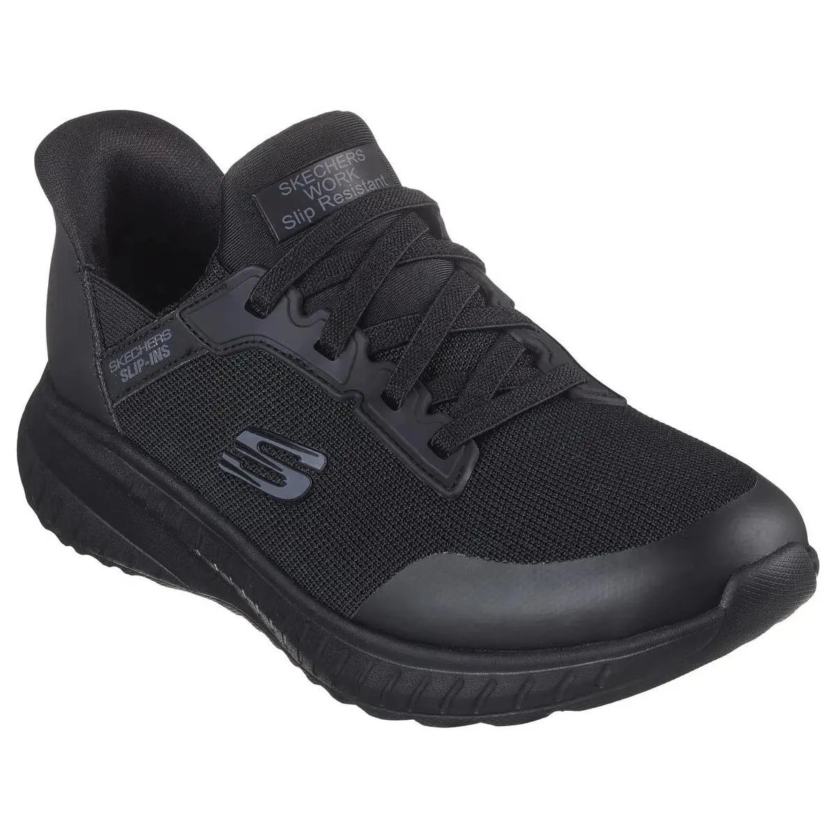 Work Skechers Shoes Slip Ins Womens Black Wide Fit Comfort Slip Resistant 108159