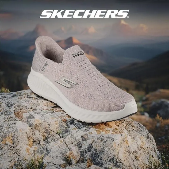 Skechers Shoes Slip Ins Go Walk Men Taupe Sport Casual Comfort Hands Free 216372