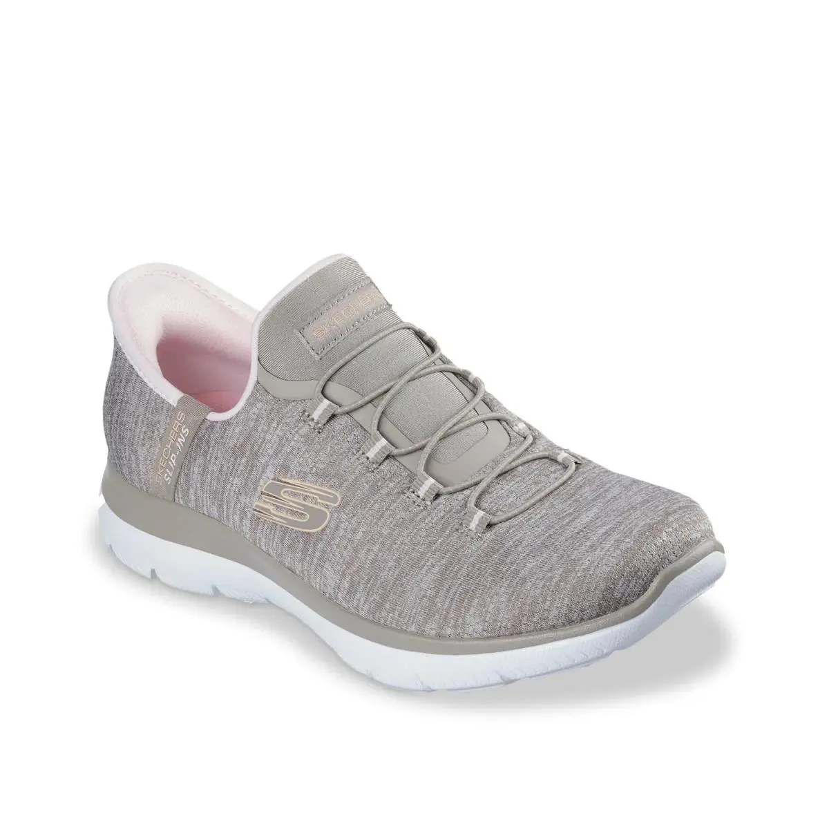Woman`s Athleisure Skechers Hands Free Slip - Light Grey