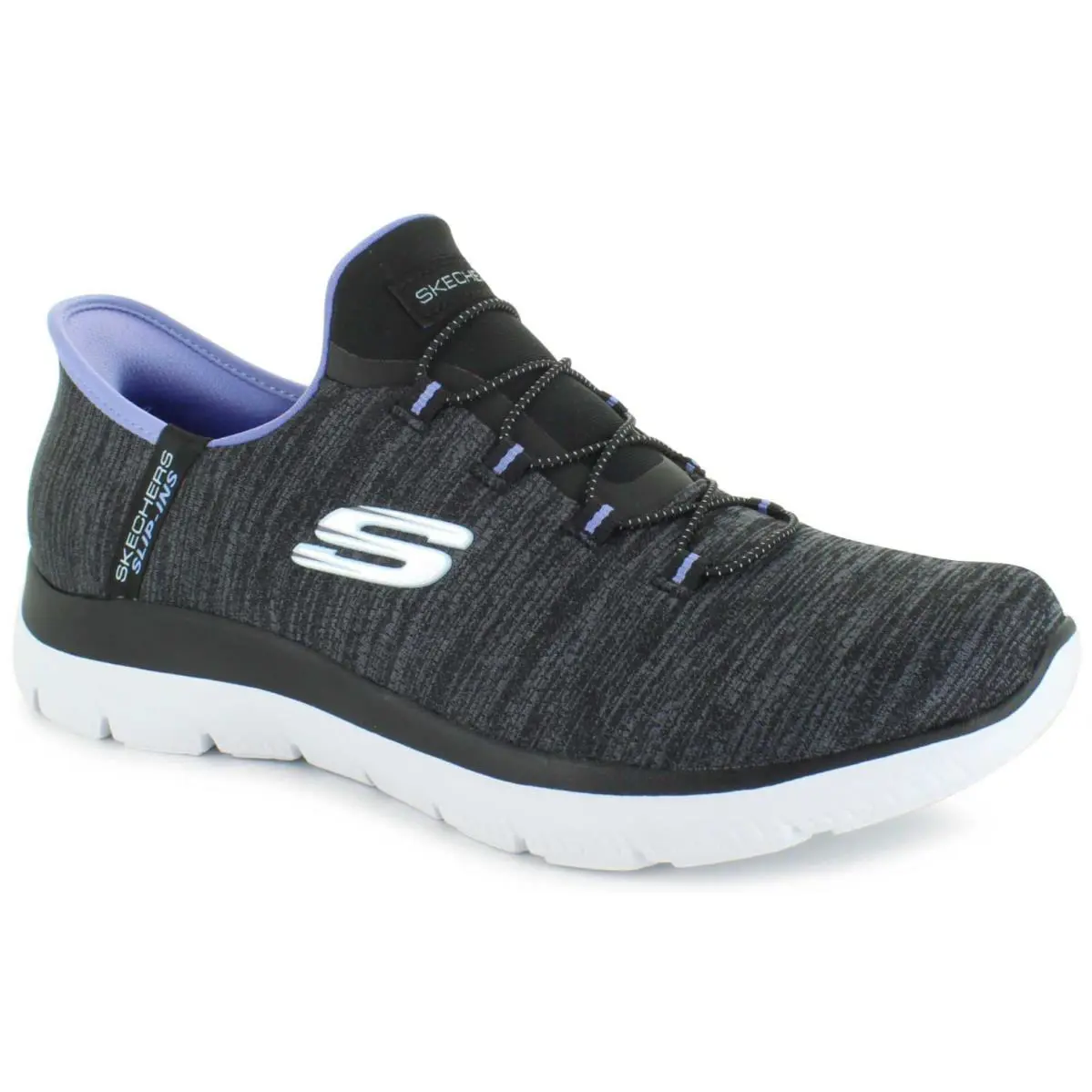 Skechers Women`s Slip-ins: Summits-everyday Set Blk/purp Wide Width Select - Black/Purple