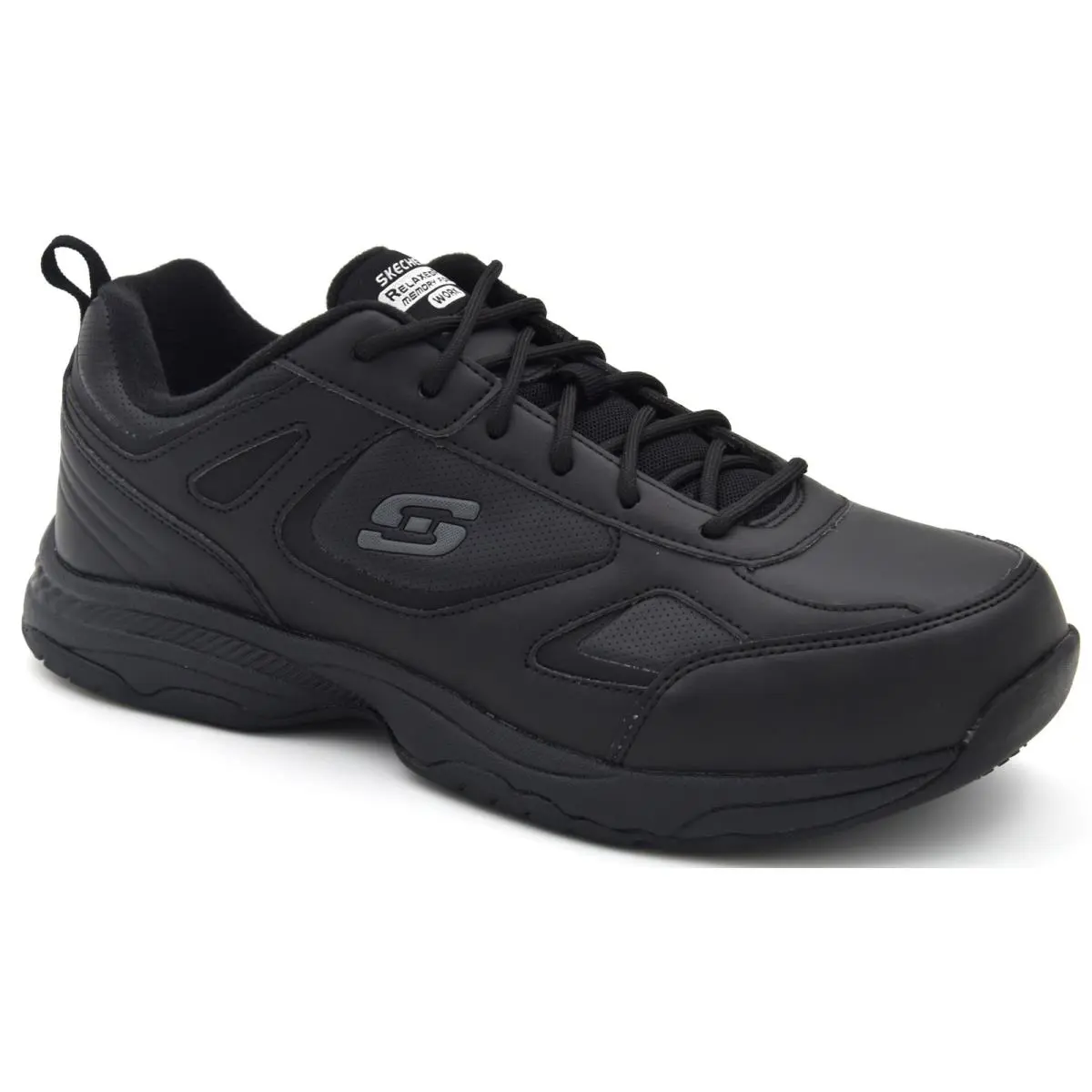 Skechers Men`s Relaxed Fit: Dighton SR Work Shoe Style 77111 Blk - Black