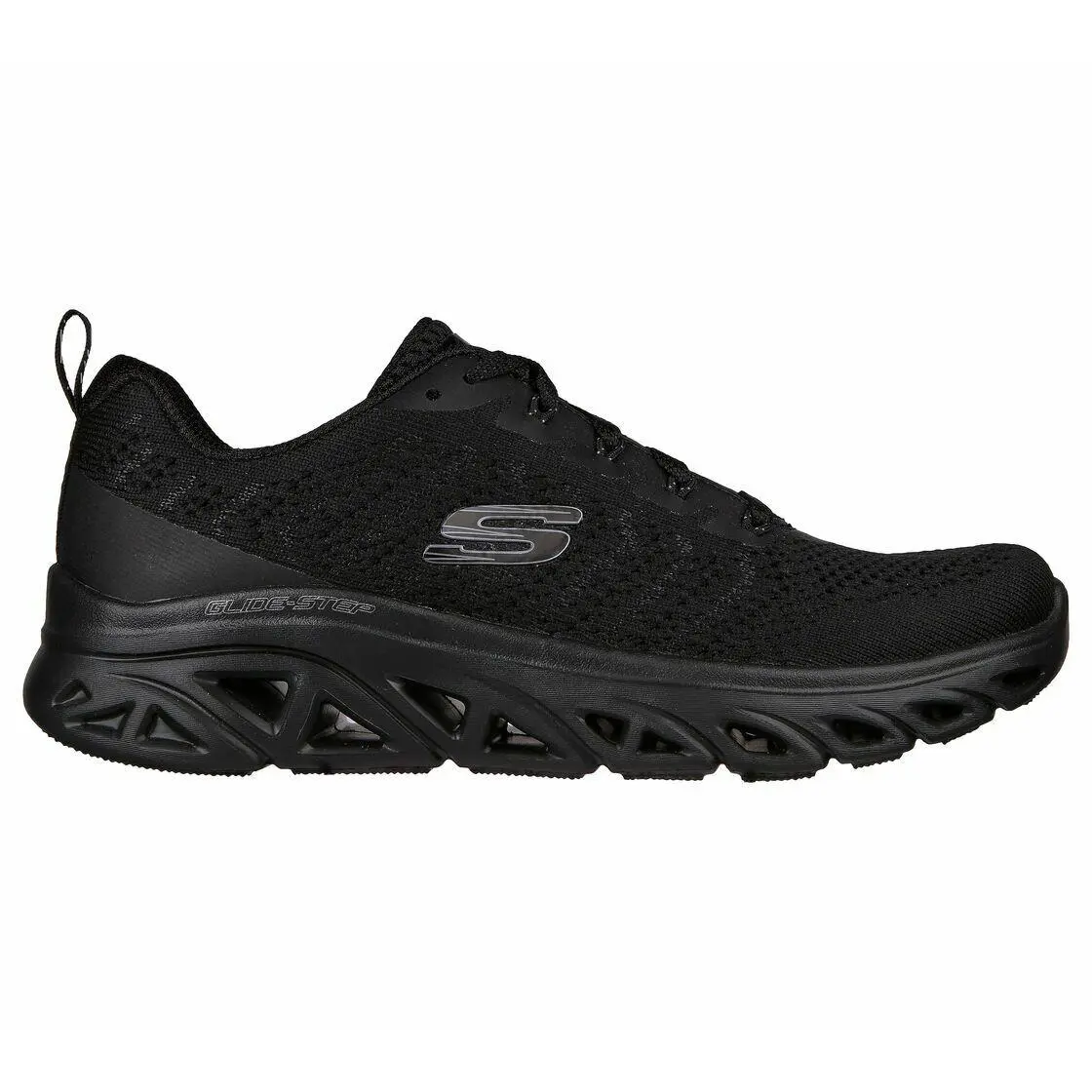 Skechers Shoes Black Women Glide Step Air Memory Foam Mesh Sport Comfort 149554