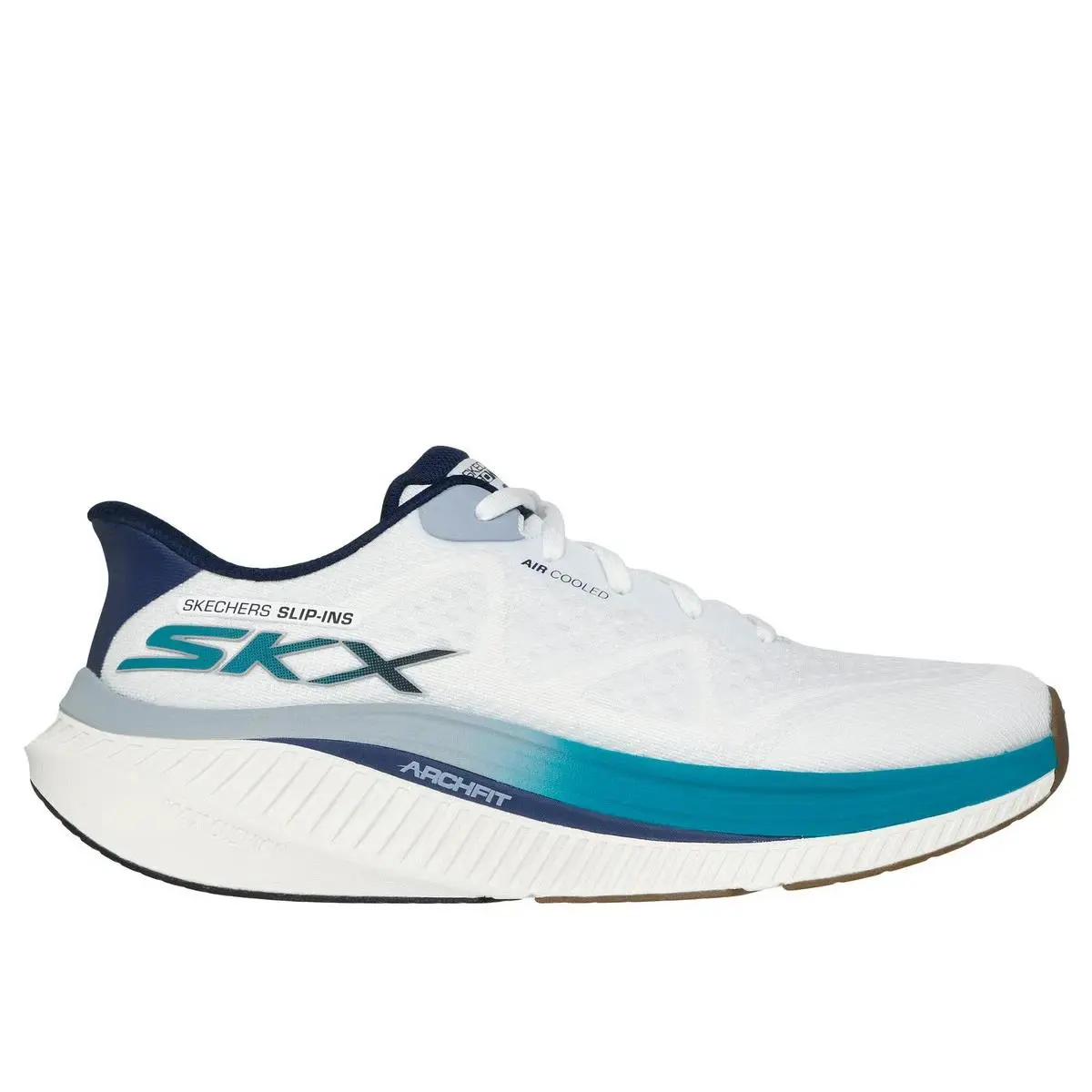 Men Shoes Skechers Max Cushioning Slip Ins White Go Walk Arch Fit Comfort 216352 - White / Multi