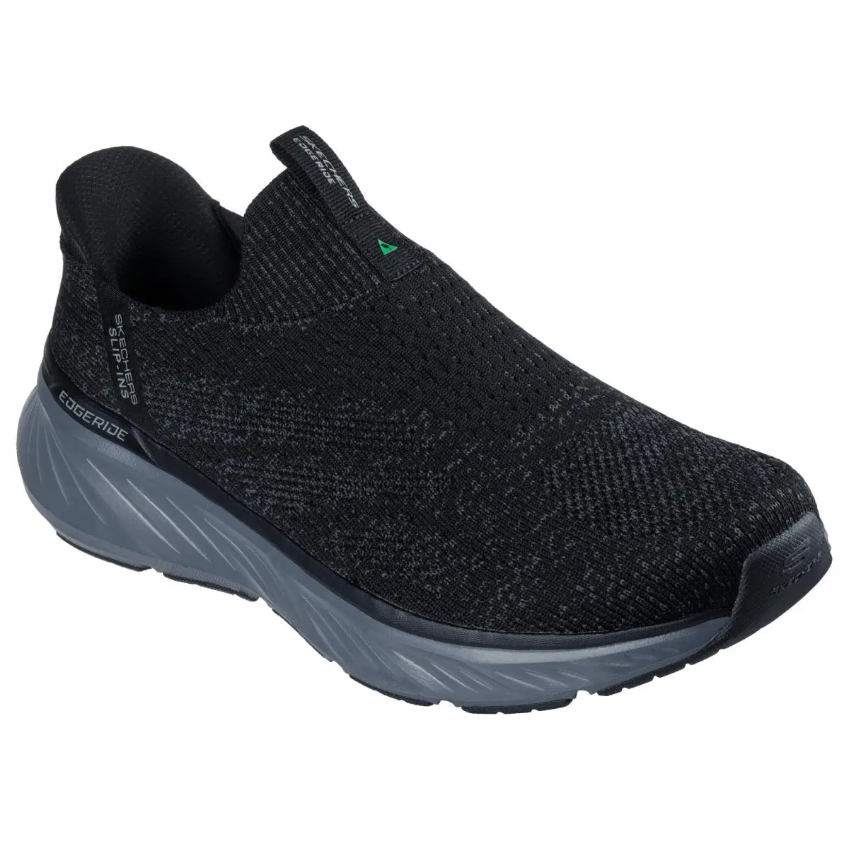 Skechers Men`s Slip-ins Relaxed Fit Edgeride Commissioner Sneakers Shoes 232839 - Black/Charcoal