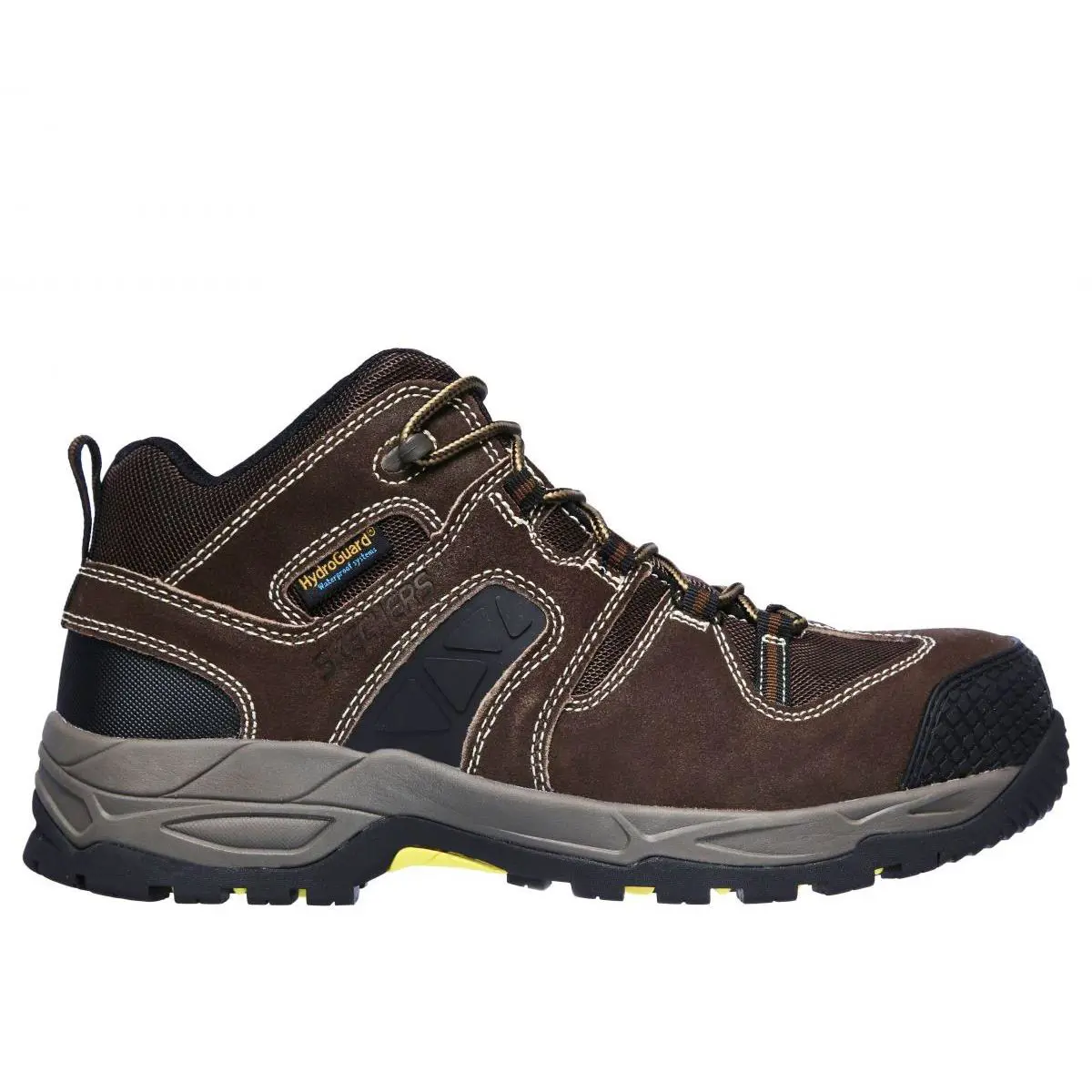 Skechers Work Men`s Monter Composite Toe Waterproof Work Shoe Dark Brown - 77538