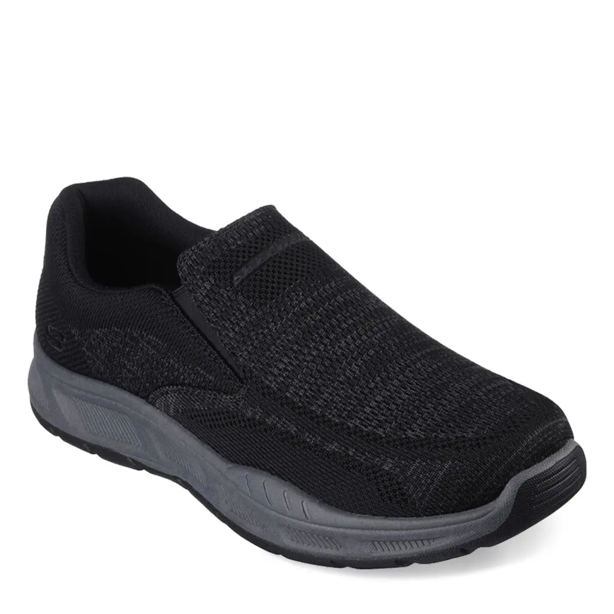 Men`s Skechers Relaxed Fit: Cohagen - Knit Walk Sneaker 204849-BLK Black Knit F - Black Knit