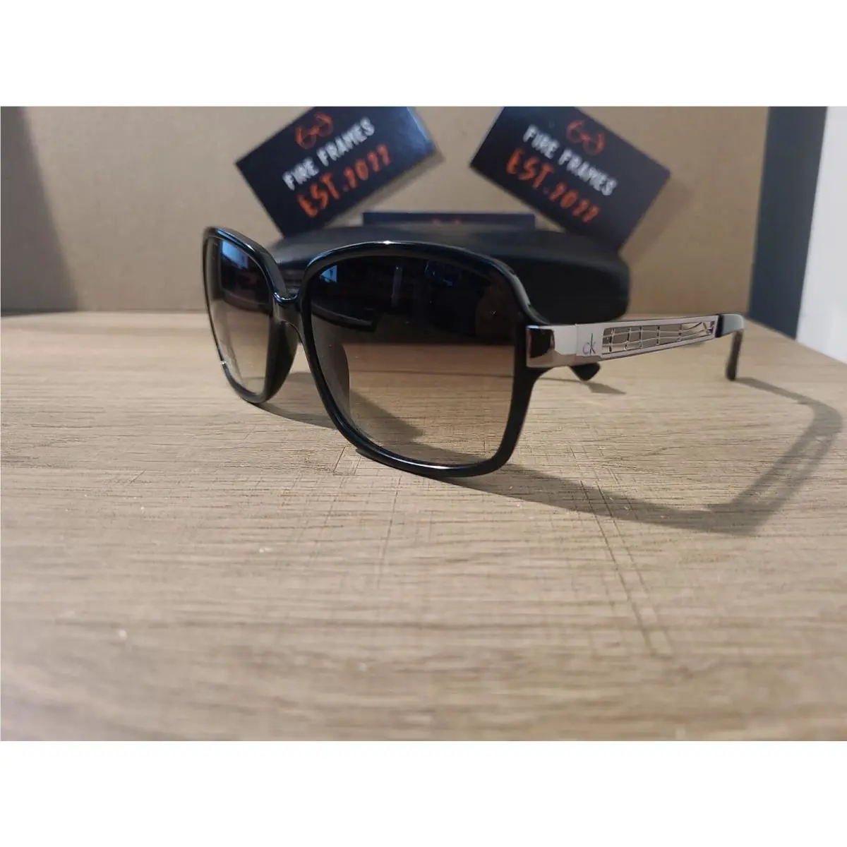 Calvin Klein CK3116s 001 Black Gloss Frames Gradient Lens Sunglasses 59-16-130