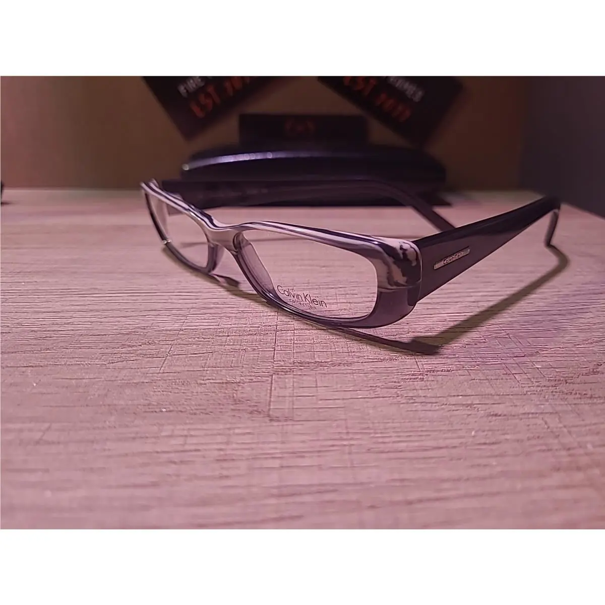 Calvin Klein CK697 120 Eyeglasses Frame Italy 53-15-135 Black Marble