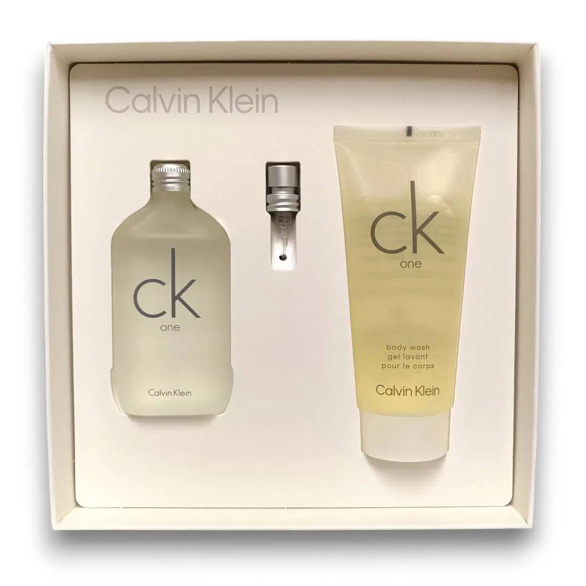 Ck One Calvin Klein Set Eau de Toilette 1.6 oz Body Wash 3.3 oz
