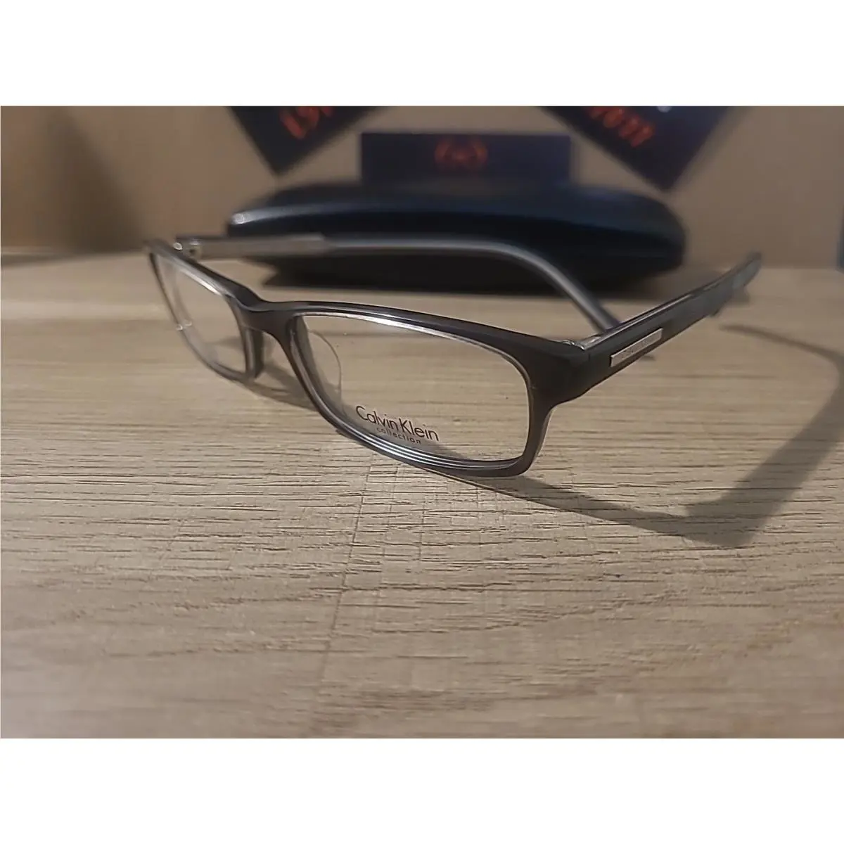 Calvin Klein Collection Nos CK985 195 Italy Gray Eyeglasses Frame 52-18-130 Rare